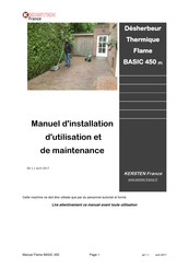 Kersten Flame BASIC 450 Manuel D'installation, D'utilisation Et De Maintenance