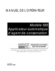 Harvest TEC 565 Manuel De L'opérateur