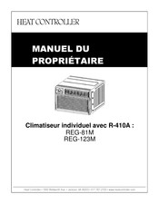 Heat Controller REG-81M Manuel Du Propriétaire