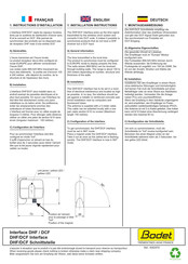 Bodet DHF Instructions D'installation