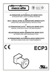 Mecc Alte ECP3 - 1L Manuel D'instruction Et De Maintenance