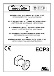 Mecc Alte ECP3 - 1S Manuel D'instruction Et De Maintenance