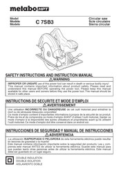 Metabo HPT C 7SB3 Instructions De Sécurité Et Mode D'emploi