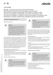 steute Ex ZS 80 2Ö WVD Instructions De Montage Et De Câblage