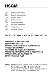 HSGM STYRO-CUT 140 Mode D'emploi