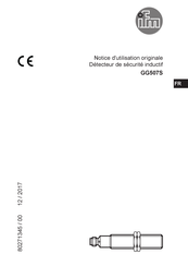 IFM GG507S Notice D'utilisation Originale