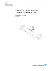 Endress+Hauser Proline Promass F 100 Manuel De Mise En Service