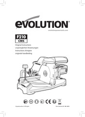 Evolution F210CMS Instructions D'origine