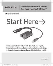 Belkin OmniView F1DW101AeaAS Guide D'installation Rapide