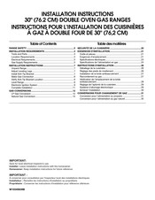 Whirlpool GGG390LXS Instructions Pour L'installation