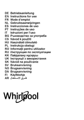 Whirlpool WHSS 92F Mode D'emploi