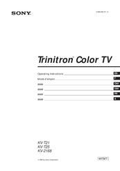 Sony Trinitron KV-2168MTJ Mode D'emploi