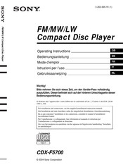 Sony CDX-F5700 Mode D'emploi