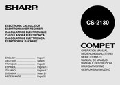 Sharp Compet CS-2130 Mode D'emploi
