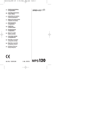 SPEED+GO MPS 120 Instructions De Service
