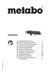 Metabo KS 6000 Set Instructions D'utilisation Originales