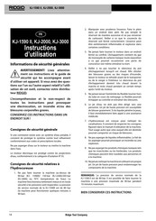 RIDGID KJ-1590 II Instructions D'utilisation