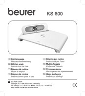 Beurer KS 600 Mode D'emploi