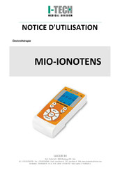 I-Tech MIO-IONOTENS Notice D'utilisation