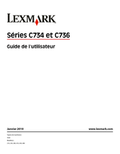 Lexmark C736 Série Guide De L'utilisateur