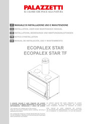 Palazzetti ECOPALEX STAR TF Notice D'installation