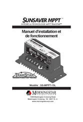 Morningstar SUNSAVER MPPT TrakStar SS-MPPT-15L Manuel D'installation Et De Fonctionnement