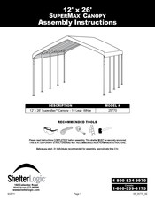 ShelterLogic SUPERMAX 12x26 Guide D'instructions