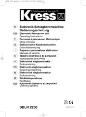 KRESS SBLR 2250 Mode D'emploi