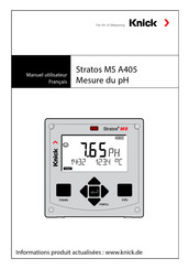 Knick Stratos MS A405 Manuel Utilisateur