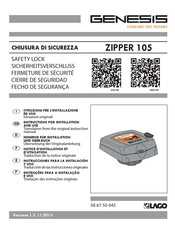 Genesis LAGO ZIPPER 105 Notice D'installation Et D'utilisation