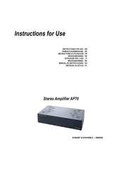 RADIOEAR AP70 Instructions D'utilisation
