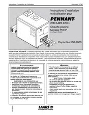 Laars Pennant PNCP Instructions D'installation Et D'utilisation