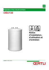 OERTLI ECS OBU130 Notice D'installation, D'utilisation Et D'entretien
