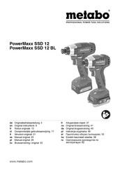 Metabo PowerMaxx SSD 12 BL Notice Originale