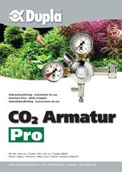 Dupla CO2 Armatur Pro Mode D'emploi