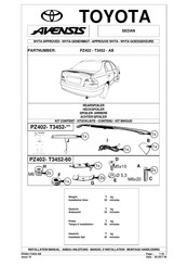 Toyota PZ402-T3452-AB Manuel D'installation