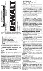 Dewalt DW845 Guide D'utilisation
