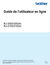 Brother RJ-3050 Guide De L'utilisateur En Ligne