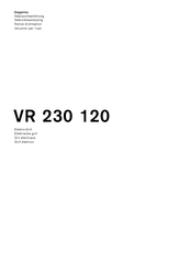 Gaggenau VR 230 120 Notice D'utilisation