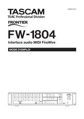 Tascam FRONTIER FW-1804 Mode D'emploi