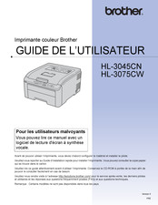 Brother HL-3075CW Guide De L'utilisateur
