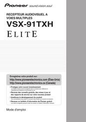 Pioneer ELITE VSX-91TXH Mode D'emploi