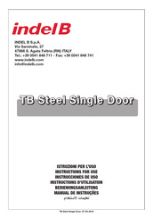Indel B TB74 STEEL SINGLE DOOR Instructions D'utilisation