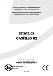 Dru CASTELLO 02 Instructions D'installation Et Mode D'emploi