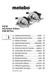 Metabo KS 66 Mode D'emploi