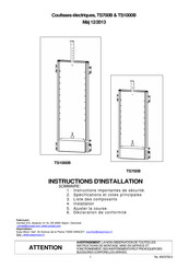 Venset TS1000B Instructions D'installation