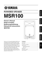 Yamaha MSR100 Mode D'emploi