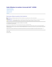 Dell 2209WA Guide Utilisateur