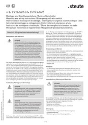 steute Ex ZS 75-3G/D Instructions De Montage