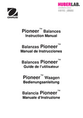 OHAUS Pioneer Série Guide De L'utilisateur
